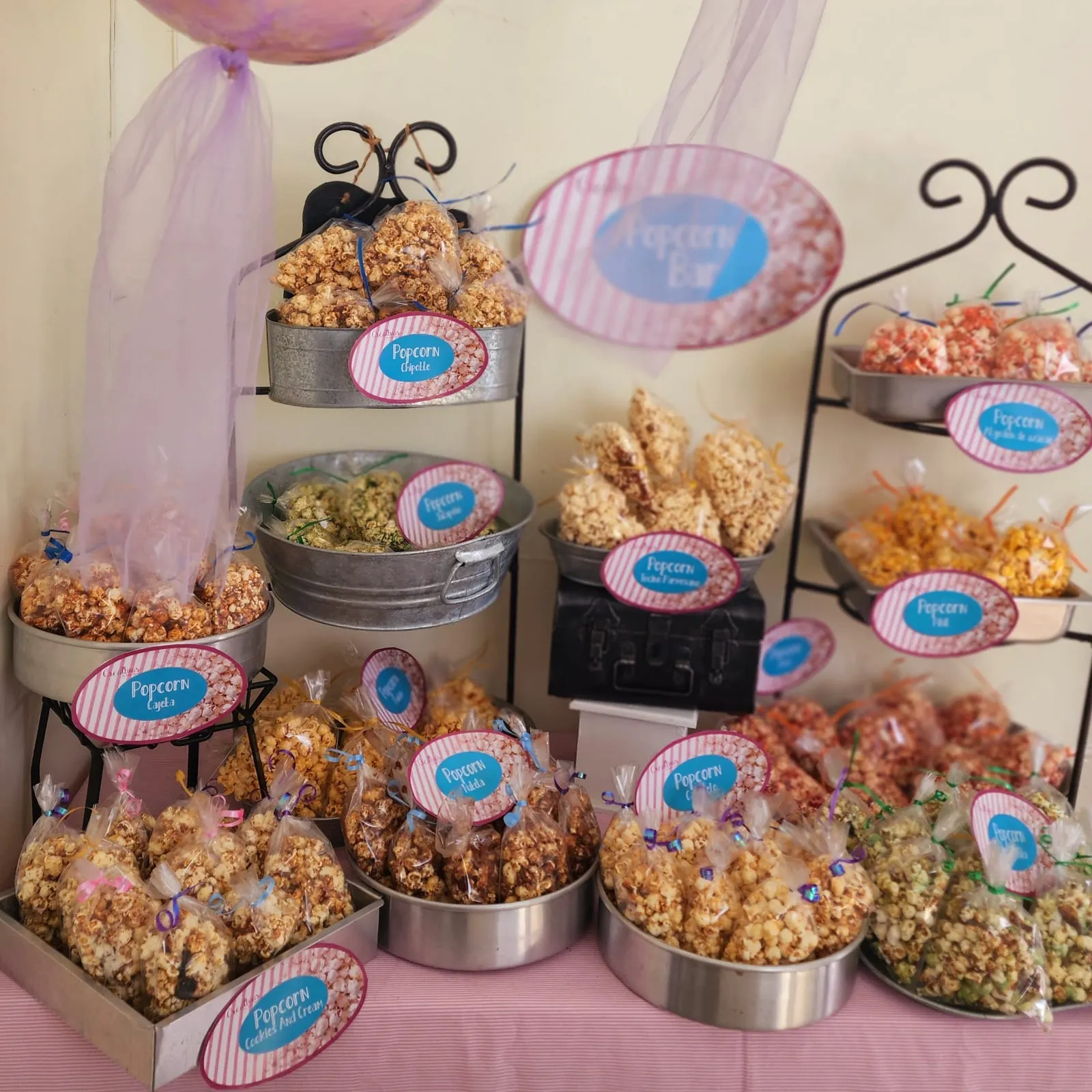 Exquisitas palomitas con diferentes sabores.